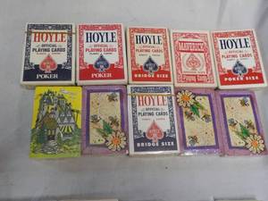 lot 190 image: 10 ct Assortment Playing Cards...