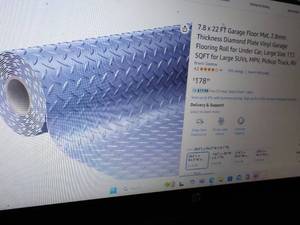 lot 194 image: Tisco Diamond Plate Vinyl Garage Fl...