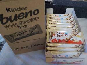 lot 285 image: 2.6 lb. box Kinder Bueno White Choc...
