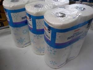 lot 306 image: 6 rolls Meijer Paper Towels 110 2 p...