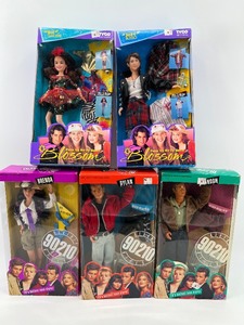 lot 48 image: Set of 5 Vintage TV Series Character Dolls from Blossom and 90210