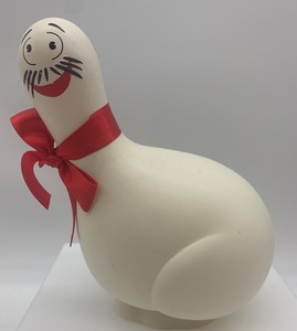 lot 56 image: Whimsical Shoo LiL Abner Figurine Dressed in Red Ribbon