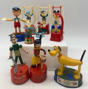 lot 125 image: Collection of Vintage Disney Push Button Puppet Figurines