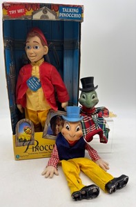 lot 147 image: Talking Pinocchio Doll with Jiminy Cricket Plush