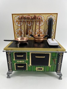lot 156 image: Schopper Vintage Childrens Toy Stove with Utensils