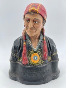 lot 163 image: Vintage 1946 Indio De Chichicastenango Bust by Guatemalan Artist Ayariegos
