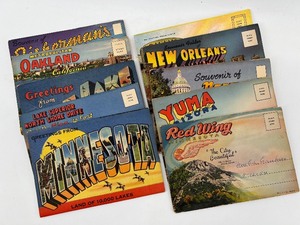 lot 167 image: Collection of Vintage Travel Postcard Souvenirs