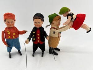 lot 189 image: Set of 4 Schuco Germany Wind-Up Dancing Figures