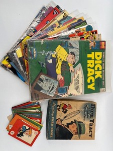 lot 200 image: Vintage Dick Tracy Comic Collection and Mystery Card Game