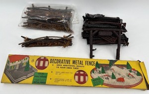 lot 216 image: Decorative Metal Fence Set for Christmas Tree with Barn Ranch Gate and Fence
