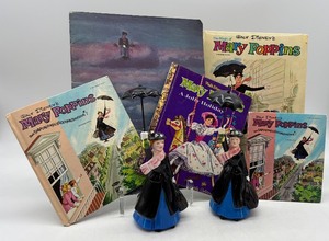 lot 227 image: Vintage Set of Mary Poppins Collectibles including Books and Figurines