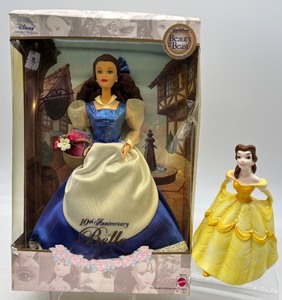 lot 234 image: Disney 10th Anniversary Belle Doll and Ceramic Belle Figurine