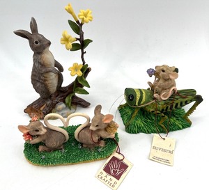 lot 281 image: Set of 3 Handcrafted Lenox and Silvestri Figurines
