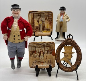 lot 310 image: Set of 4 Charles Dickens Collectibles Figurines and Plates