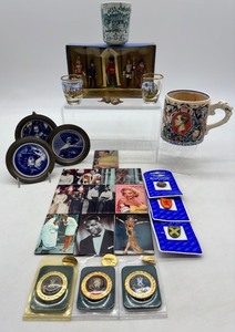 lot 317 image: Collection of Vintage Memorabilia Including Plates, Photos, and Souvenirs