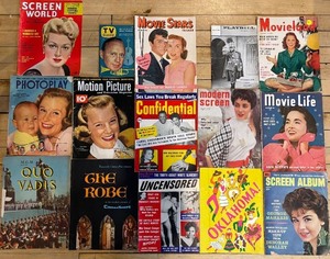 lot 358 image: Collection of Vintage Movie Magazines with Notable Covers