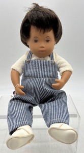 lot 386 image: Adorable Sasha Baby Doll in Blue Striped Overalls