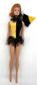 lot 403 image: Vintage Doll with Masquerade Outfit - Black and Yellow