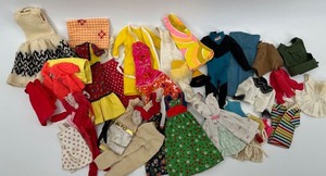 lot 412 image: Vintage Barbie Doll Clothing Lot - Assorted Styles and Colors