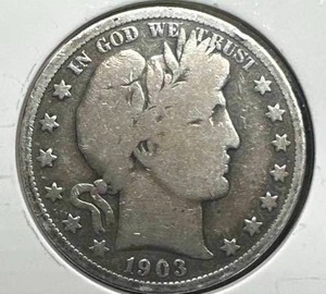 lot 24 image: 1903-S Barber Half Dollar