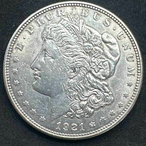 lot 28 image: 1921 Morgan Silver Dollar (AU or Better)