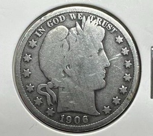 lot 35 image: 1906-D Barber Half Dollar