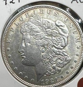 lot 44 image: 1921 Morgan Silver Dollar AU
