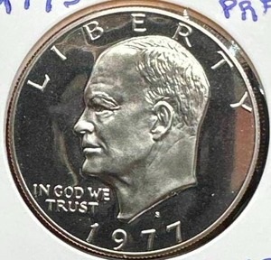 lot 50 image: 1977-S Gen Proof Eisenhower Dollar