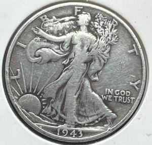 lot 69 image: 1943 Walking Liberty Half Dollar