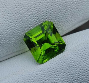 6.10 Carat Natural Peridot, Cushion Cut; Retail Value Approximately $1,200 *VIDEO*