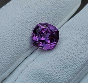 lot 25 image: Breathtaking 7.13 Carat Color-Changing Lab-Grown Alexandrite, Cushion Cut VIDEO