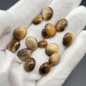 lot 29B image: 52.58 CT Natural Tigers Eye Lapidary LotStrong Chatoyancy Large Parcel of Stones   VIDEO 