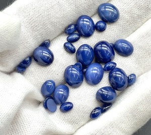 lot 37B image: 50.89 Carat Blue Star Sapphire Parcel w Intense, Strong, Crisp Asterism Stars Under Light