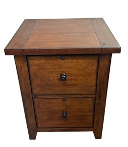 lot 16 image: Aspenhome Wooden Decorative Two Drawer File Cabinet