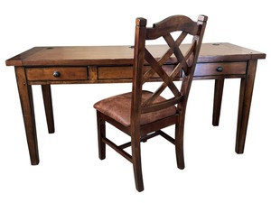 lot 15 image: Aspenhome Reconfigurable Wooden Desk and Chair