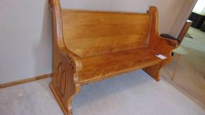 5' Pine Church Pew with Matching Sides