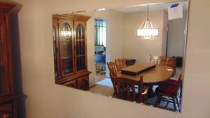 lot 8 image: Large Beveled Mirror