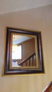 lot 16 image: 41 x 35 Beveled Framed Mirror