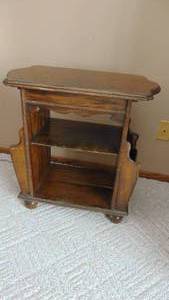 lot 24 image: Vintage Side table With Magazine Rack on the Ends