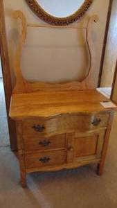 Hardwood Washstands with Harp