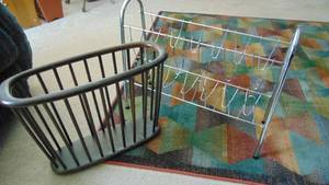 lot 48 image: MCM Magazine Rack and Shoe Rack