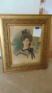 lot 53 image: Old Frame with Picture