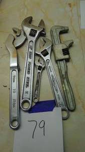 lot 79 image: Cresent Wrenches and Other