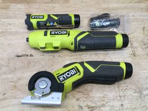 lot 35 image: RYOBI USB Lithium 3-Tool Cordless Combo Kit with 2.0 Ah Battery and Charging Cable Model # FVK101K1
