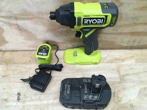 lot 36 image: RYOBI ONE 18V Cordless 14 in. Impact Driver Model # PCL235 - 1.5Ah Battery and Charger Included
