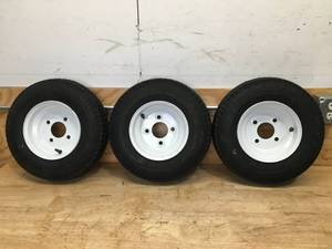 lot 57 image: Lot of 3 - Trailer Tires 4.804.00-8 LRB (Retails for $67)