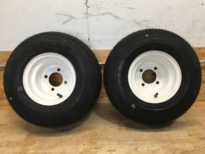 lot 59 image: Lot of 2 - Tires 18x850-8 4PLY (Retails for $89)