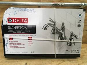 lot 65 image: Delta Silverton Two Handle Bathroom Faucet