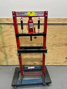 lot 81 image: STRONGWAY 12 TON HYDRAULIC SHOP PRESS Model #46270