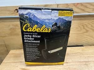 lot 83 image: CABELAS Commercial-Grade Jerky-Slicer Grinder Attachment